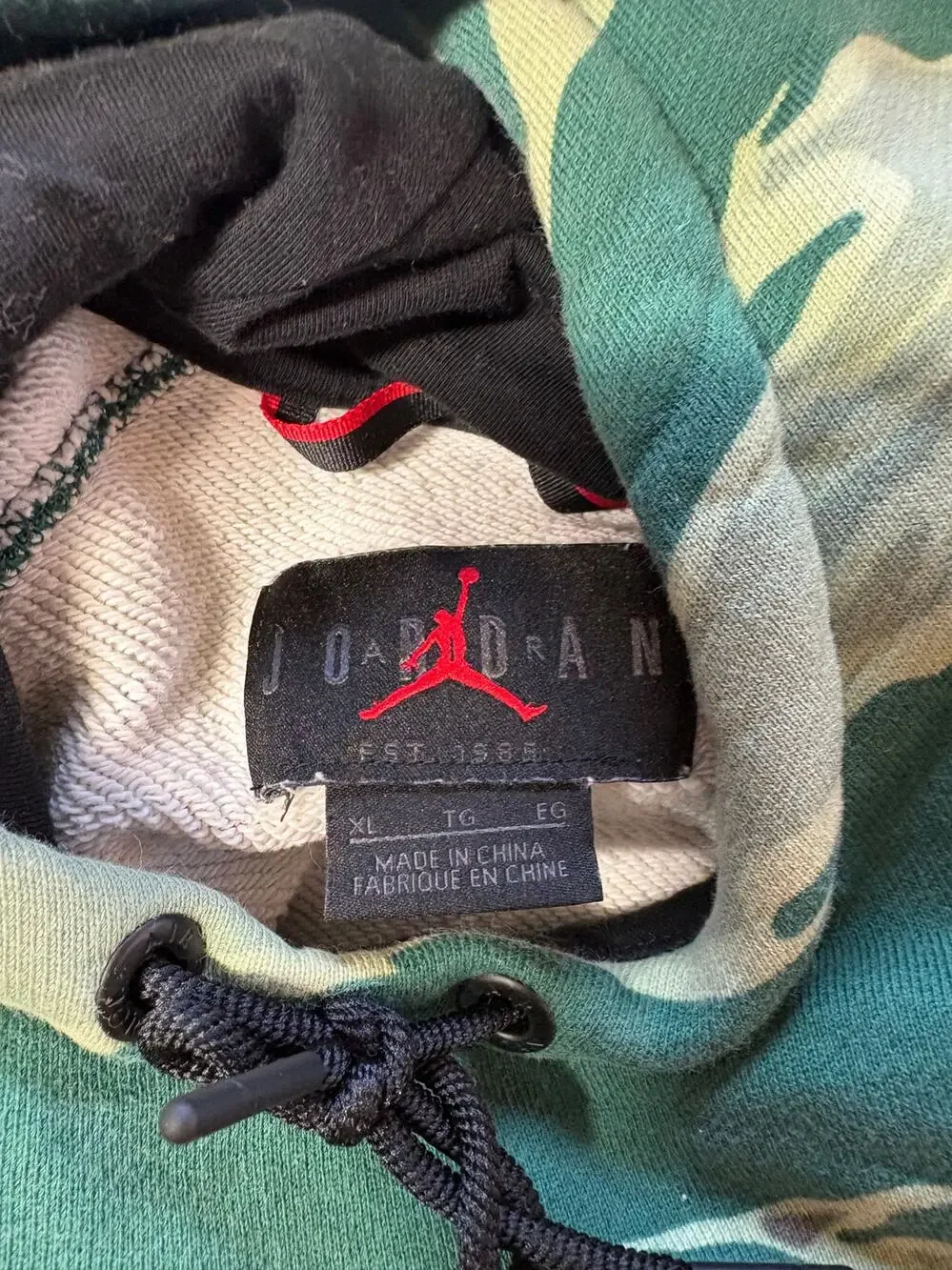 Jordan Men’s Camouflage Cotton Blend Hoodie XL
